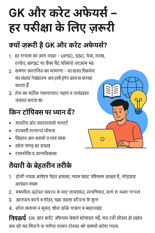 GK और करेंट अफेयर्स – हर परीक्षा के लिए ज़रूरी